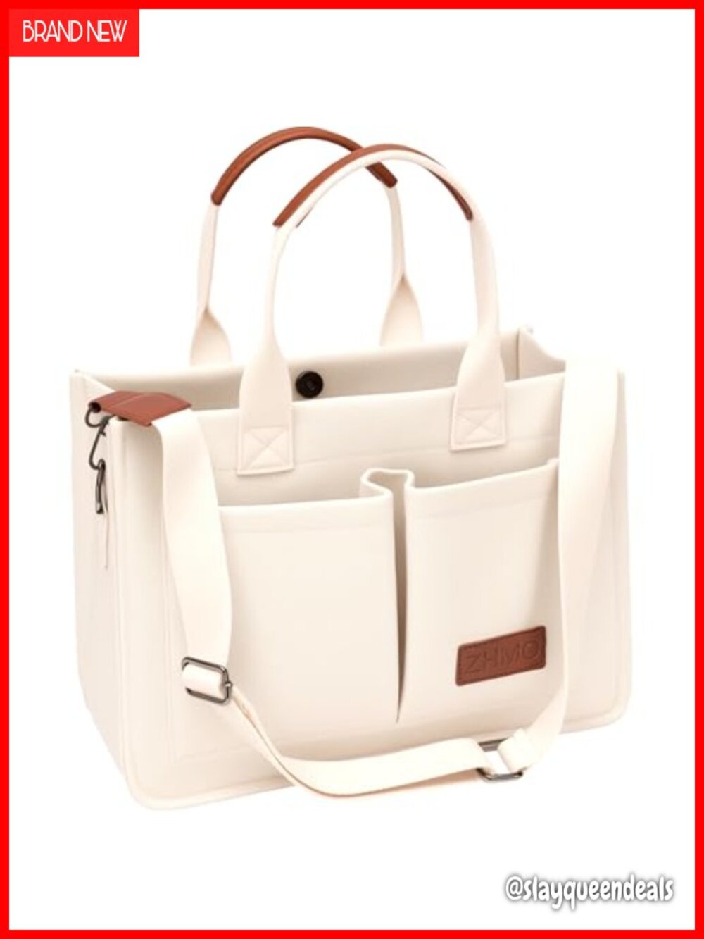 Canvas Tote Bag Large Crossbody Laptop Work Travel Nurse Teacher Purse